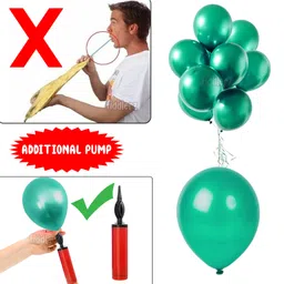 Fiddlerz Metallic Balloons Green - Pack of 50 image 4