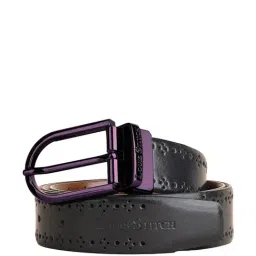 Louis Stitch Spanish Black & Brown Leather Reversible Belt For Men-picture-25