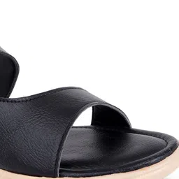 TRASE Women Synthetic Leather Open Toe Backstrap Flats image 2