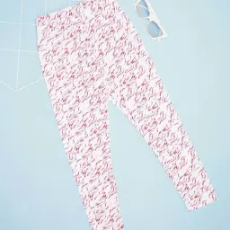 Pantaloons Junior Girls Plum Wine Printed Legging-picture-22