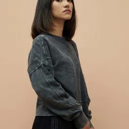 Ginger by Lifestyle Grey Cotton Sweatshirt image 3