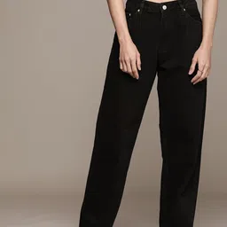 Calvin Klein Jeans Women Black Straight Fit High-Rise Stretchable Jeans-picture-24