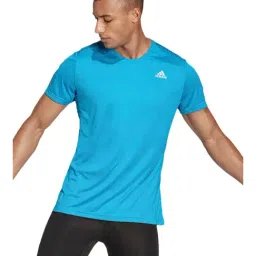 adidas Turquoise Round Neck T-Shirt-image-2