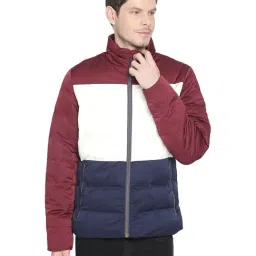 Basics Red & White Slim Fit Quilted Jacket-picture-36
