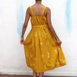 Chidiyaa Flower Girl Izaar Blockprinted Cotton Dress image 3