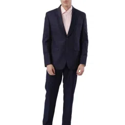 Ethnix by Raymond Blue Tailored Fit Printed Two Piece Suit-picture-11