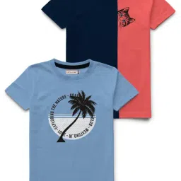 HELLCAT Red & Blue Printed T-Shirt (Pack Of 2)-picture-12