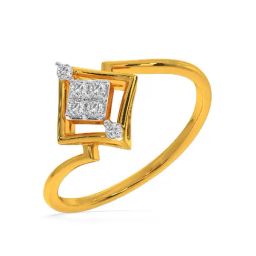 Kisna Diamond & Gold Jewellery Parker 18k (750) Diamond & Gold Ring For Women-picture-20