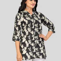 Saree Swarg Black Printed Short Kurti image 3