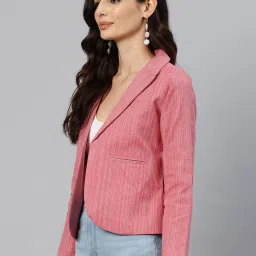 Cottinfab Pink Striped Blazer image 3