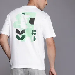 Allen Solly Graphic Printed Pure Cotton Casual T-shirt-picture-35