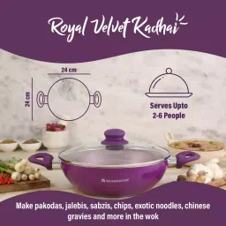 Wonderchef Royal Velvet Purple Cookware Set image 4