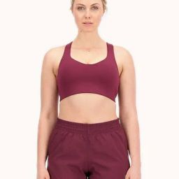 New Balance Maroon Round Neck Sports Bra-picture-10