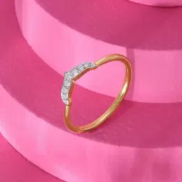 Mia by Tanishq Diamond 14k (585) Yellow Gold Ring for Women image 2