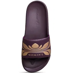 Neemans Women's Red Plum Slides image 3
