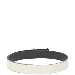 Carlton London White Leather Waist Belt For Men image 3