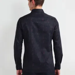 arrow new york Arrow Newyork Blue Cotton Slim Fit Printed Shirt image 2
