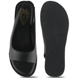 Shoetopia Kids Black Sling Back Wedges image 3