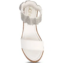 Catwalk Women's White Ankle Strap Sandals image 3