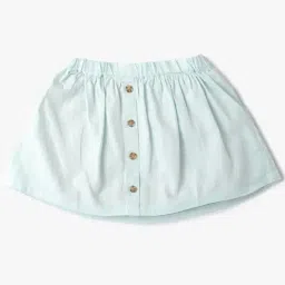 GAP Girls Light Blue Cotton Solid Skirt-image-88