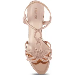 Metro Women's Rose Gold Sling Back Sandals image 3