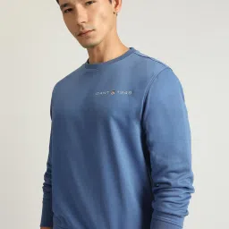 Gant Blue Poly Cotton Regular Fit Sweatshirts And Hoodies image 3