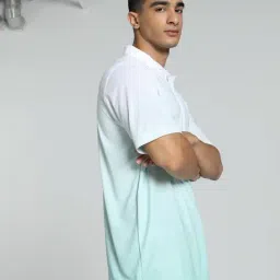 Puma Teamsport White Relaxed Fit Ombre Sports Polo image 3