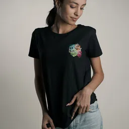 EKSDEE Women Printed Pockets T-shirt image 5