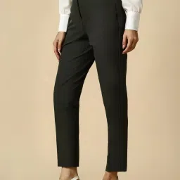 Allen Solly Green Plain Trousers image 3