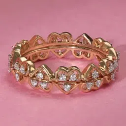 Mia by Tanishq Love Luck Diamond & Gold Ring-picture-16