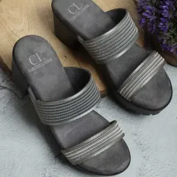 Carlton London Women's Grey Casual Sandals-image-43