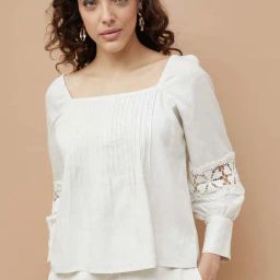 Code By Lifestyle Beige Regular Fit Top-picture-2