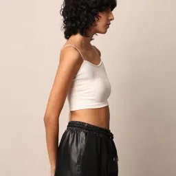 Only White Regular Fit Crop Top image 4
