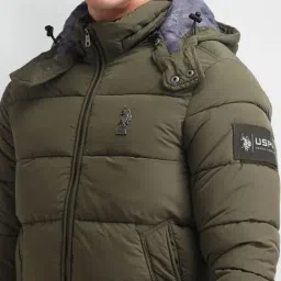 U.S. Polo Assn. Denim Co. Green Regular Fit Hooded Jacket image 5