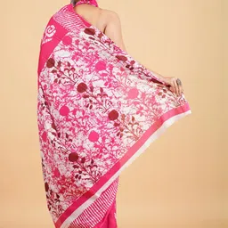 Lovwear Pink Pure Cotton Sarees-picture-34