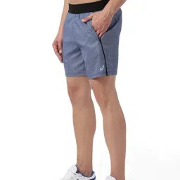 Asics Blue Regular Fit Printed Sports Shorts image 3