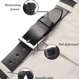 Provogue Men Textured Leather Formal Belt image 2