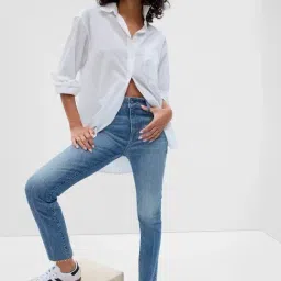 GAP Blue Cotton Solid Jeans-image-37