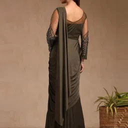 Soch Olive Ready To Wear Saree image 2