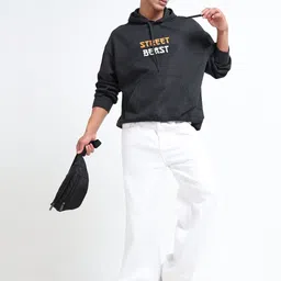 glitchez Men Printed Hooded Sweatshirt image 4