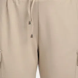R&B Beige Viscose Mid Rise Joggers image 4