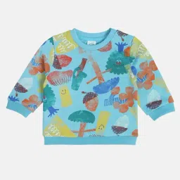 MINIKLUB Boys Light Blue Cotton Printed Full Sleeves Sweat Shirt-image-6