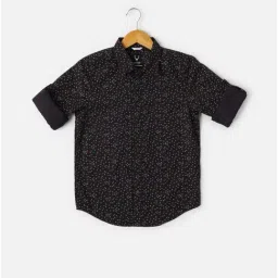 Allen Solly Boys Black Printed Full Sleeves Shirt-picture-31