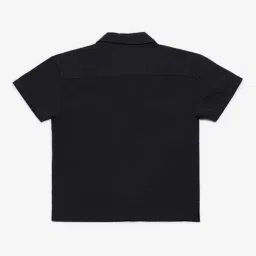 Y&F Kids by Westside Black Textured Resort-Fit Shirt image 2