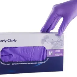 Abdos Nitrile Safeskin Gloves, Purple Color M Size, U20305 (Pack of 50 Pair)-image-1