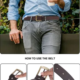 Provogue Men Textured Leather Formal Belt image 4