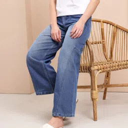 Mast & Harbour Women Light Fade Barrel Fit Jeans-picture-24