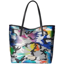 Gio Collection Multicolored Polyester Printed Tote Handbag-image-3
