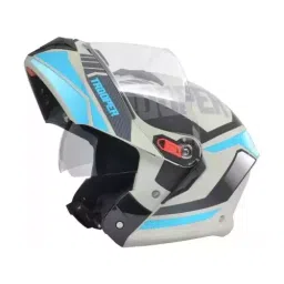 Studds TROOPER D1 DECOR MATT GREY (600 mm) X Large Full Face Flip-Up Helmet, D1 MATT GREY N1-image-34