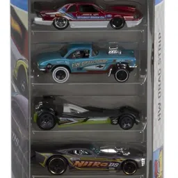 Hot Wheels Car 2024 HW Drag Strip Pack of 5 (1988 Ford T-Bird, 1962 Corvette Gasser, Hot Wired, Nitro Doorslammer, Mustang Funny Car) Multi - Color image 1